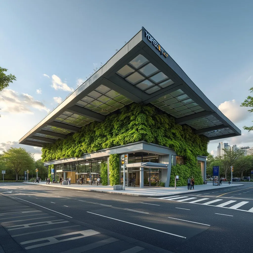 Nueva estación YPF con diseño sostenible
